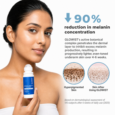GLOWIST Dark Underarm Brightening Roll-On Serum | Targets Melanin at Root Cause | Dermatologist Recommended | For Underarms, Neck & Inner Thighs | 50ml