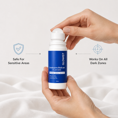 GLOWIST Dark Underarm Brightening Roll-On Serum | Targets Melanin at Root Cause | Dermatologist Recommended | For Underarms, Neck & Inner Thighs | 50ml